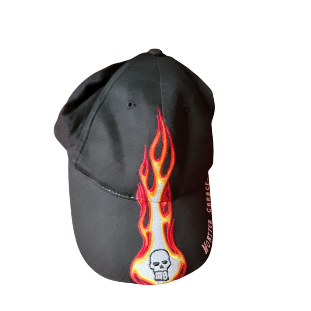 Vintage Y2K Monster Garage Baseball Hat 2003 Fire Skull